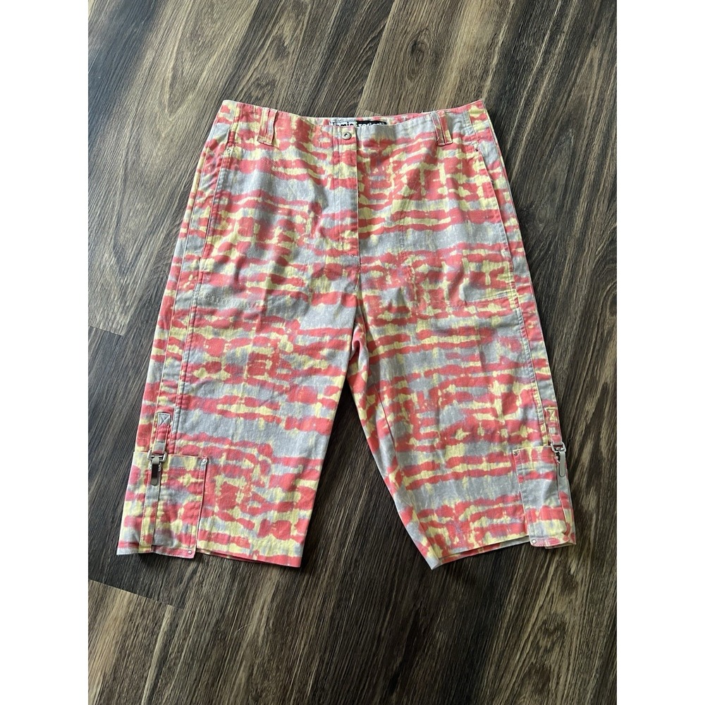 Jamie‎ Sadock Golf Bermuda Shorts Capri Size 10 Pink Tie Dye Pockets